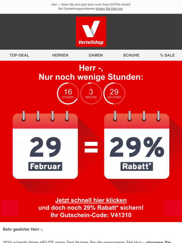 ⏱️🔴 Nur noch HEUTE: 29% Rabatt auf ALLES!