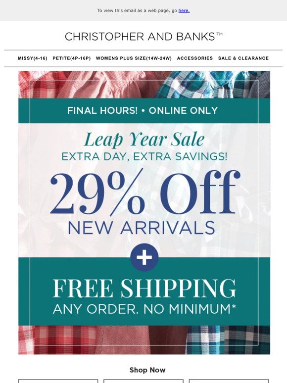 Final Hours of Leap Year Sale!