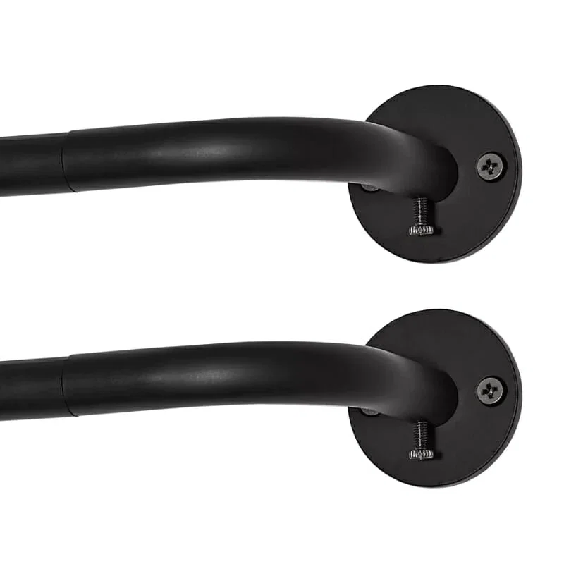 Adjustable Length Wrap Around Indoor/Outdoor Curtain Rods 2 Pack
