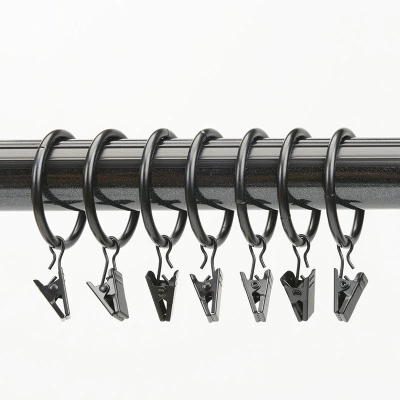 Curtain Rings with Clips 10 Pcs Hanging Curtains for Bedroom/Living Room