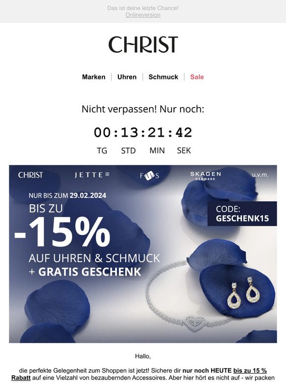 ⏰ SCHNELL! Nur noch HEUTE: Bis zu -15 % + GRATIS Geschenk