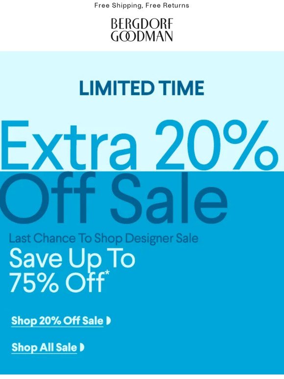Final Chance To Save An Extra 20%
