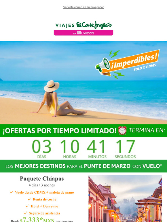 , ⏰✈️¡IMPERDIBLES viajes en puente de marzo con Vuelo Incluido*!