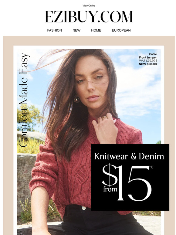 EziBuy: Grab Knits + Denim from $15* Before They're Gone! | Milled