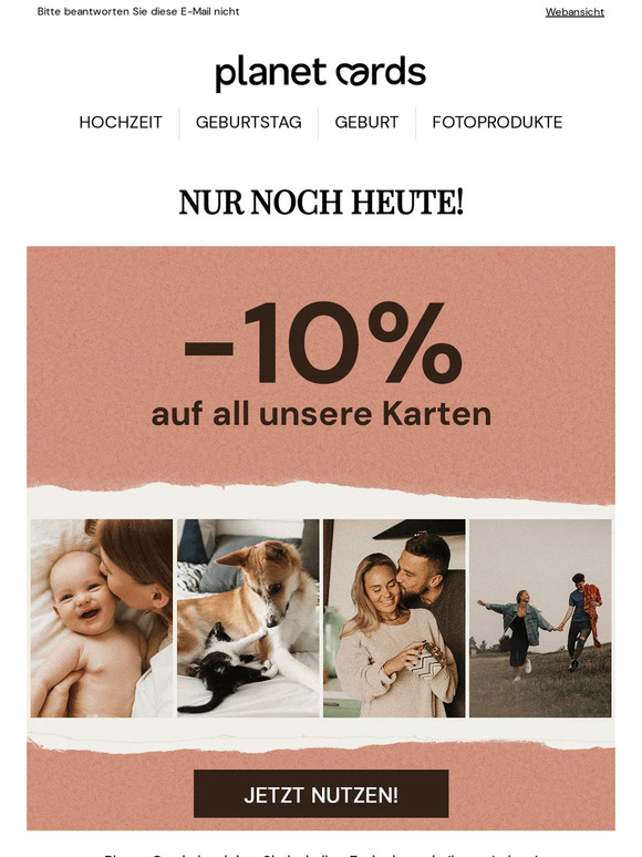 Nur noch heute: -10% auf unsere Karten! ✨