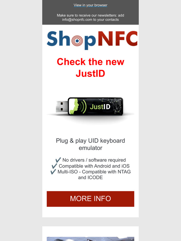 New NFC UID Reader Keyboard Emulator USB Dongle