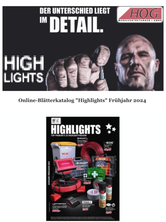 Online-Blätterkatalog "Highlights" Frühjahr 2024