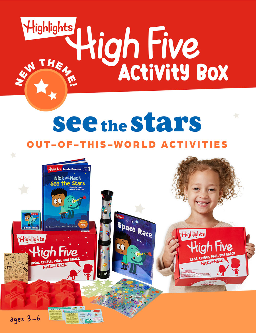 High Five Activity Box, for Ages 3-6: NEW THEME! See the Stars with Out-Of-This-World Activities.