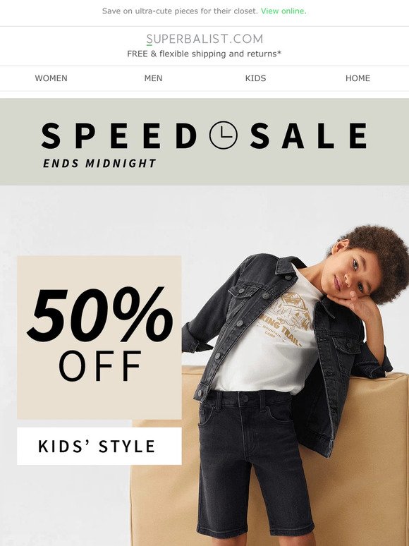 👦👧 50% OFF style for little wonders | SPEED SALE 👦👧