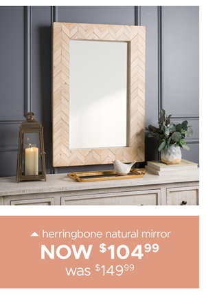 Herringbone Natural Mirror