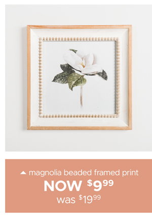 Magnolia Beaded Framed Print