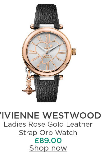 Vivienne Westwood Exclusive Ladies Rose Gold Leather Strap Orb Watch