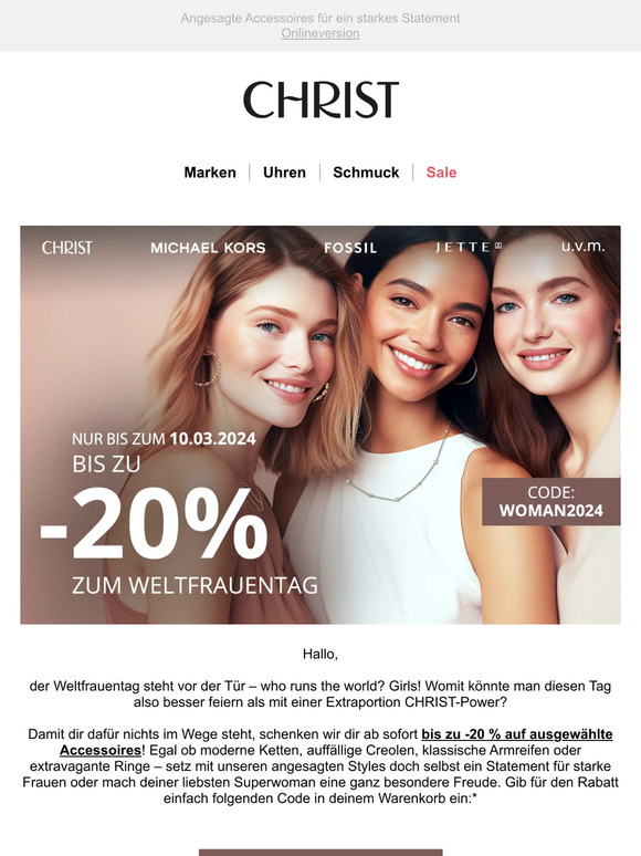 Frauenpower 💪 Bis zu -20 % zum Weltfrauentag