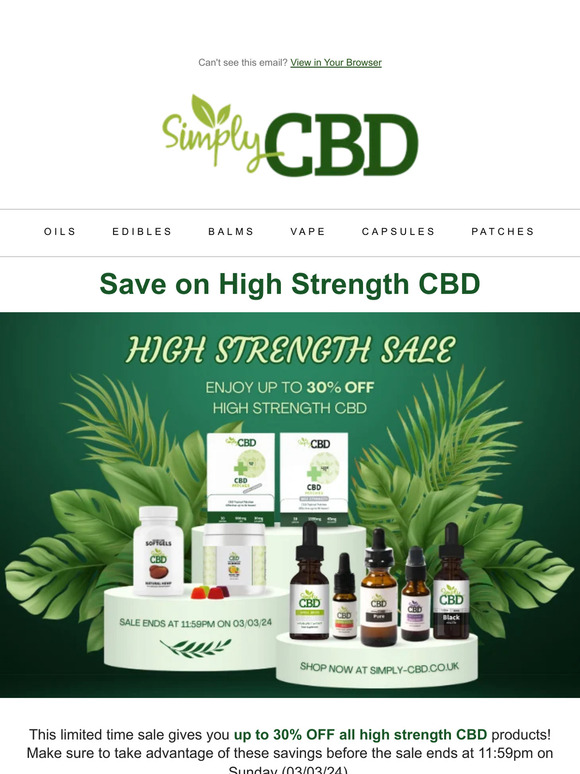SAVE ON HIGH STRENGTH CBD 💪🌱