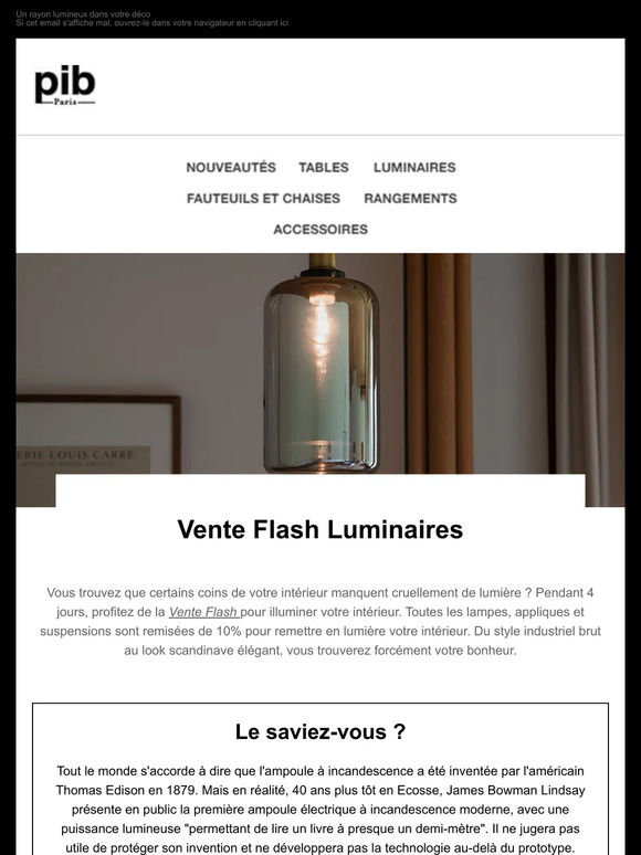 -10% sur tous les luminaires