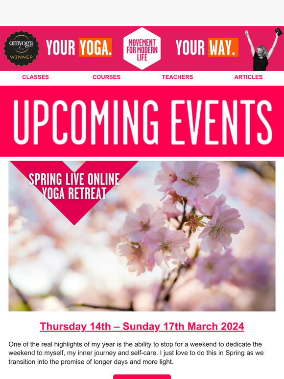 Movement For Modern Life Step into Spring Emerge & Envision with us