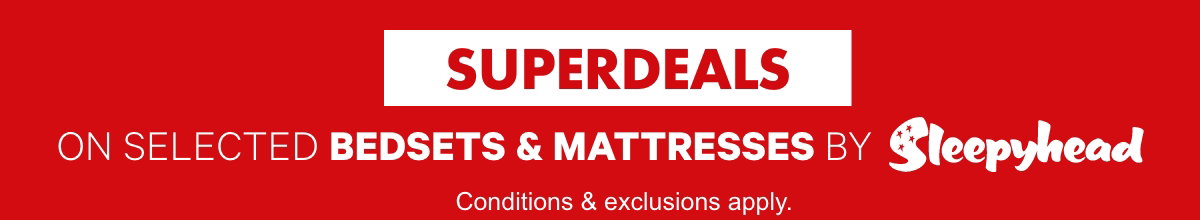Superdeals on selected Bedsets & Mattresses by Sleepyhead