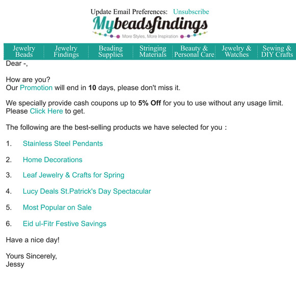 Mybeadsfindings Recent Recommendations