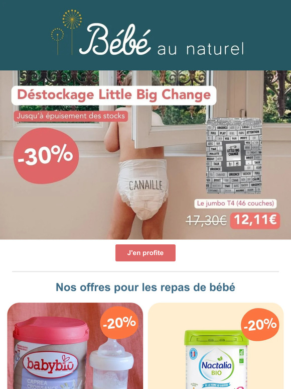-30% sur les couches Little Big Change 🔥