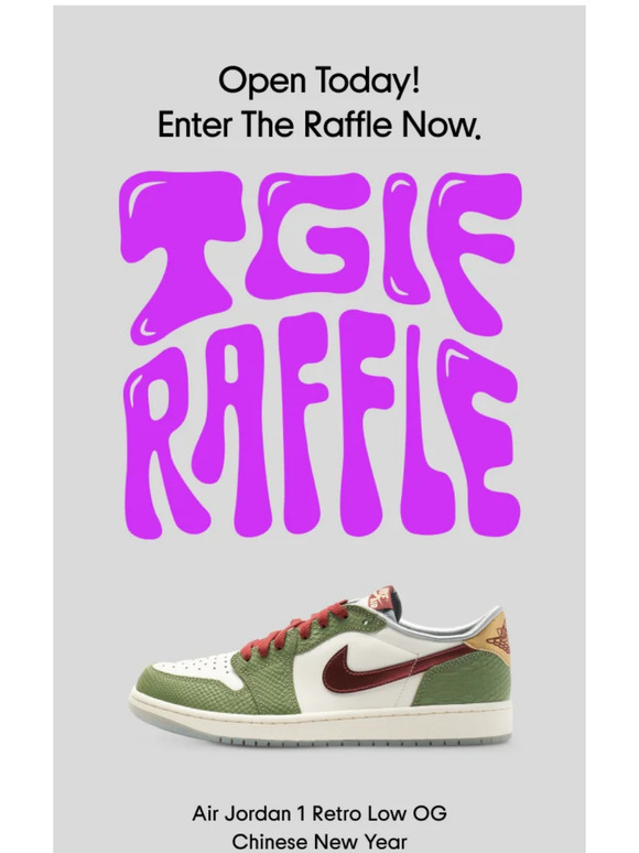 Musinsa: 🔔 This week's TGIF Raffle is OPEN! Enter the raffle for Air ...