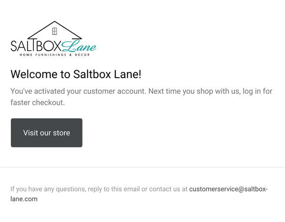 Customer account confirmation