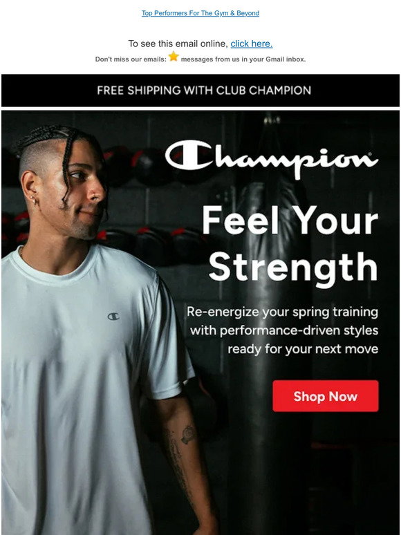 ChampionUSA.com (Hanesbrands Inc.): Just In: Gear To Supercharge 💥 Your  Workout
