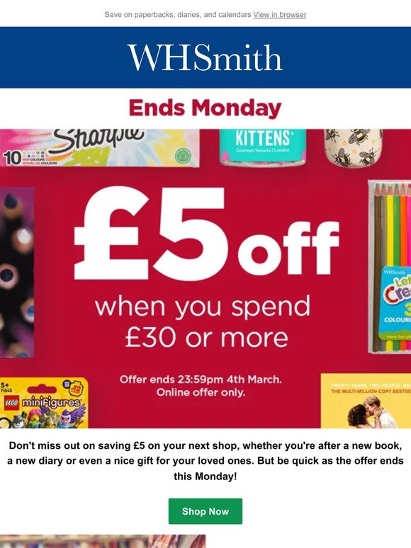 Save £5 on your next shop