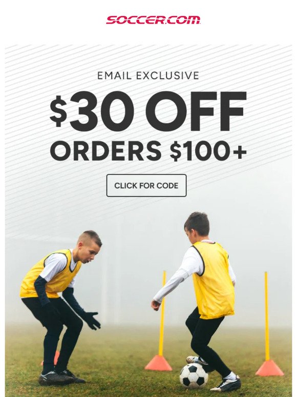 ⚽⏲️⚽$30 Off Ends Soon!