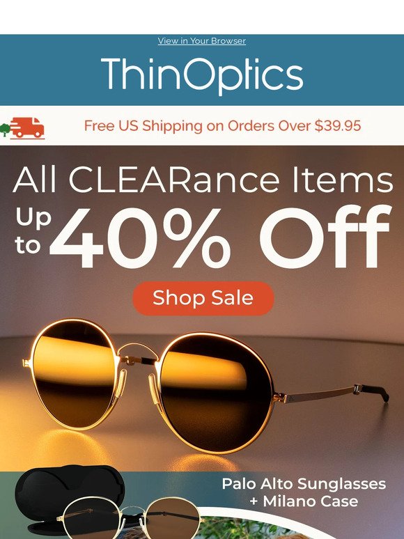 Happening Now: Up To 40% Off CLEARance!