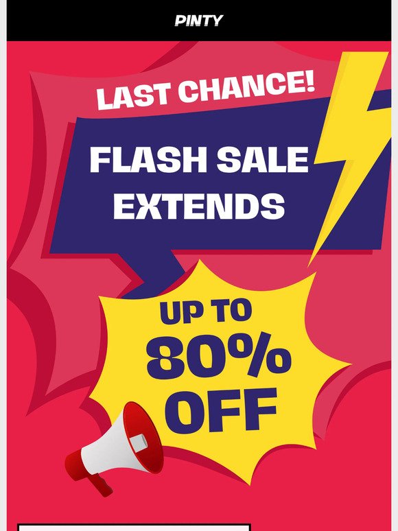 ⏰Hurry! 80% OFF Flash Sale Ends Soon!