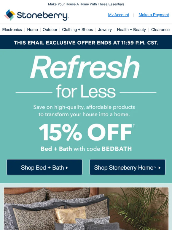 Stoneberry Email Exclusive 15 Off Bed & Bath! Milled