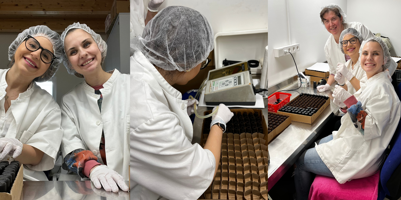 Bee und Lisa hinter den Kulissen der Produktion des Nagelserums