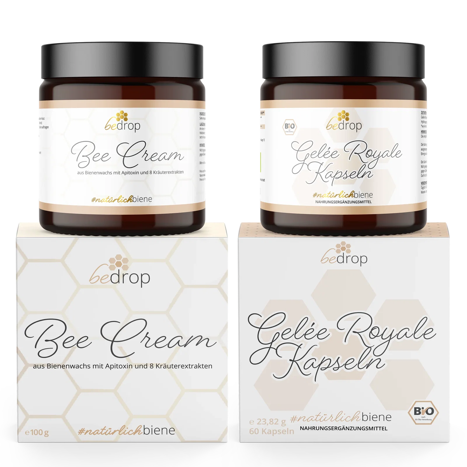 Image of Anti-Aging-Set | Bee Cream (Bienengiftsalbe) + Gelée Royale Kapseln