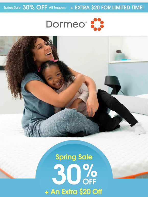 Dormeo USA Extra Savings on The Premium Mattress Topper Milled