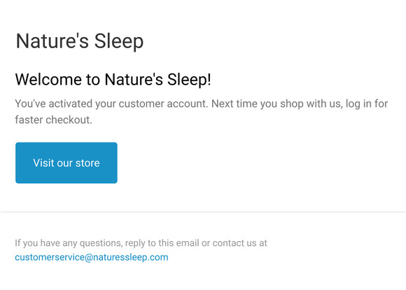 Customer account confirmation