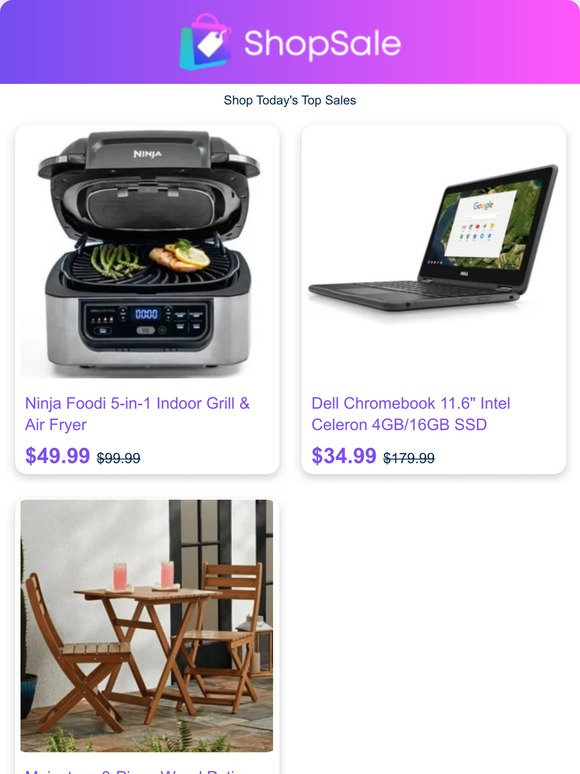 Dell Chromebook $34 | Ninja Grill/Air Fryer $49 | Tandem Bike $248 | LEGO Easter Set $15 | Massage Office Chair $120 | DeWalt Cordless Pruner $83