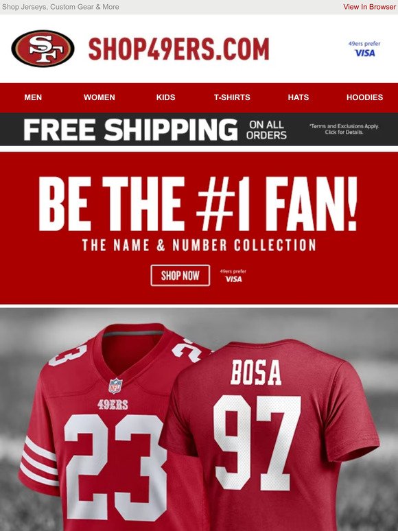 Build Your Roster: 49ers Player Apparel