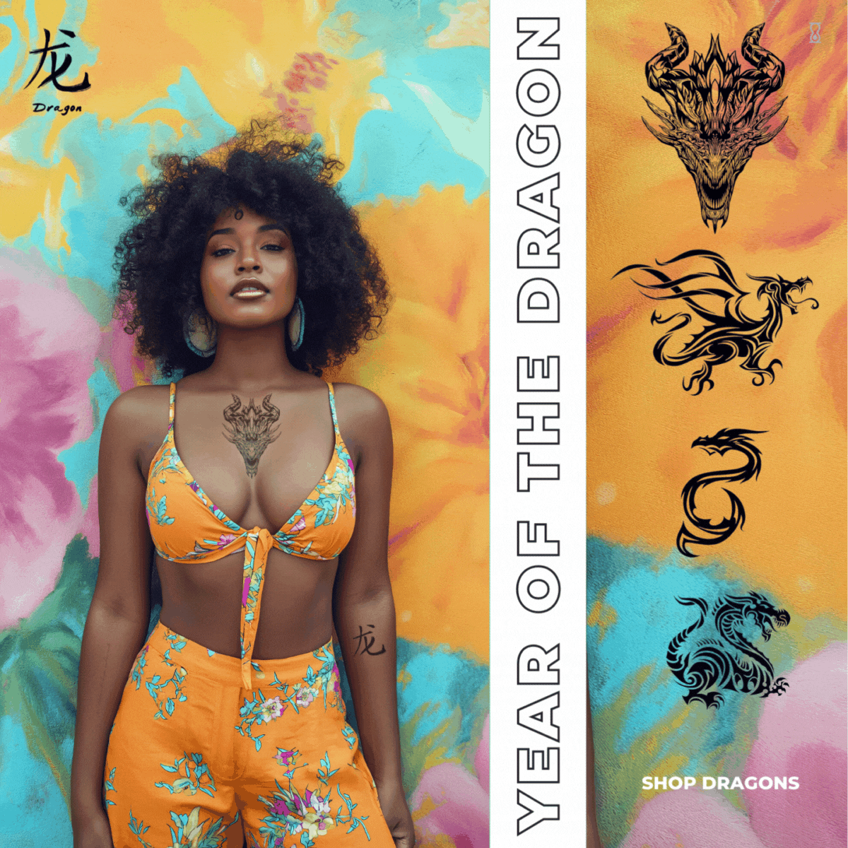 Temporary Tattoos Let Your Spirit Soar Celebrate the Year of the Dragon in Style! 🐉 Milled