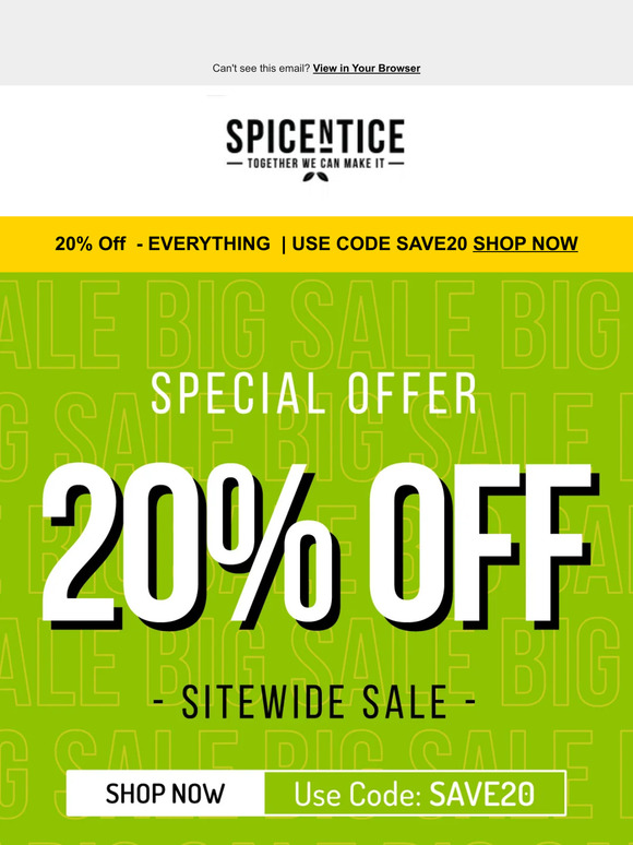 LAST CHANCE |  20% OFF EVERYTHING ⚡