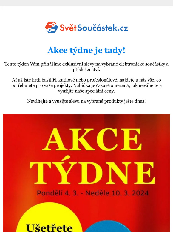 🔥 Akce týdne! Velké slevy na Vaše oblíbené produkty! 🔥