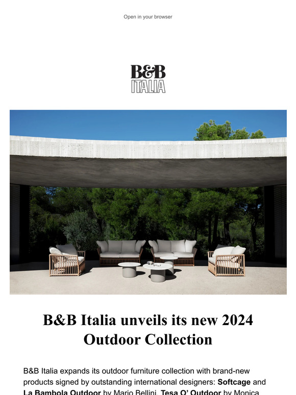 B and B Italia: B&B Italia unveils its new 2024 Outdoor Collection | Milled