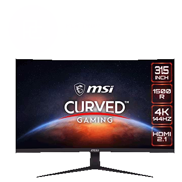 MSI G321CU 31.5 in. 4K UHD (3840 x 2160) 144Hz Curved Screen Gaming Monitor Platinum Collection