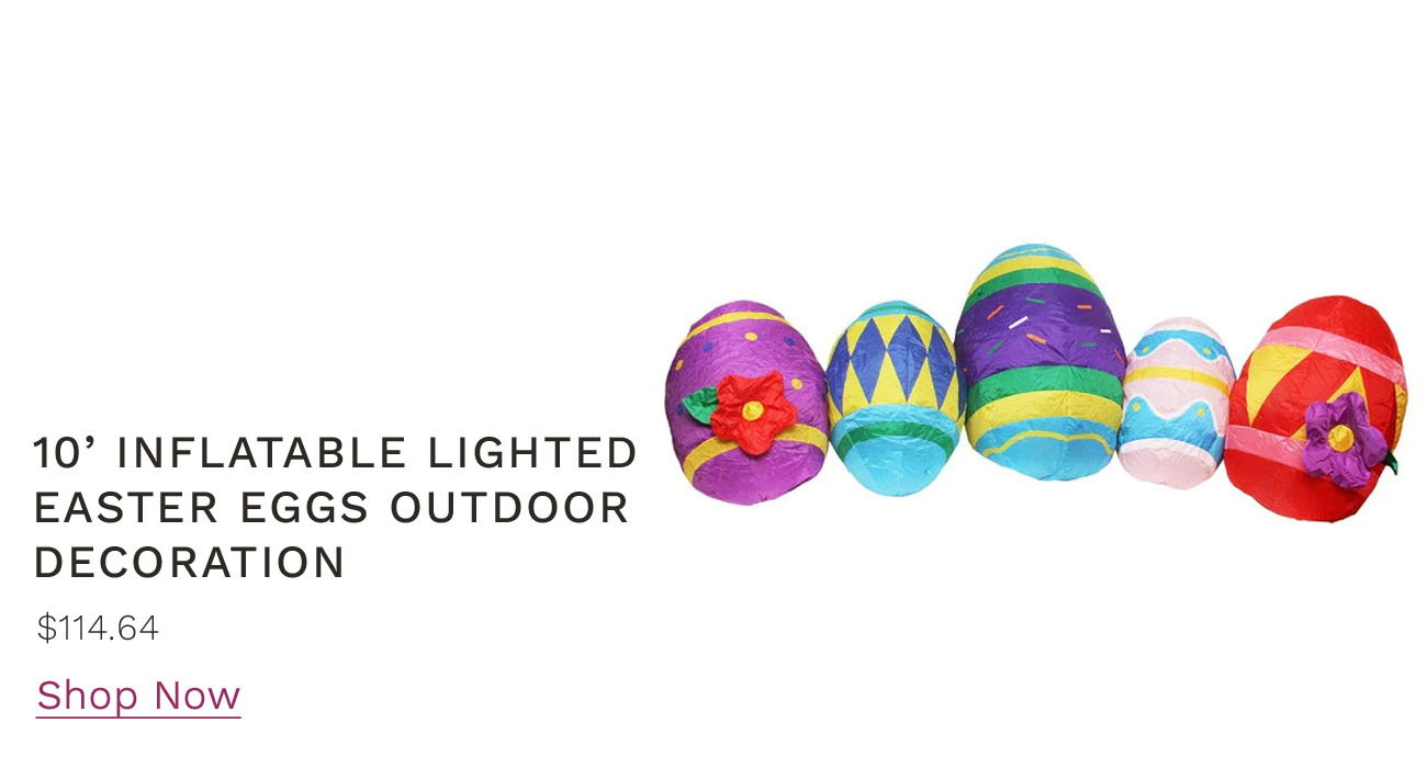 10’ Inflatable Lighted Easter Eggs Outdoor Decoration - Shop Now