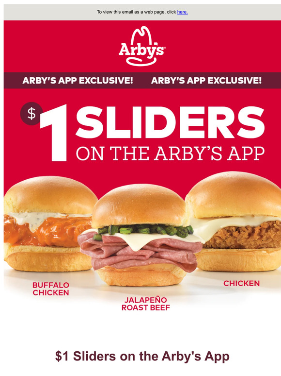 Arby&rsquo;s: $1 Sliders on the Arby&rsquo;s app | Milled