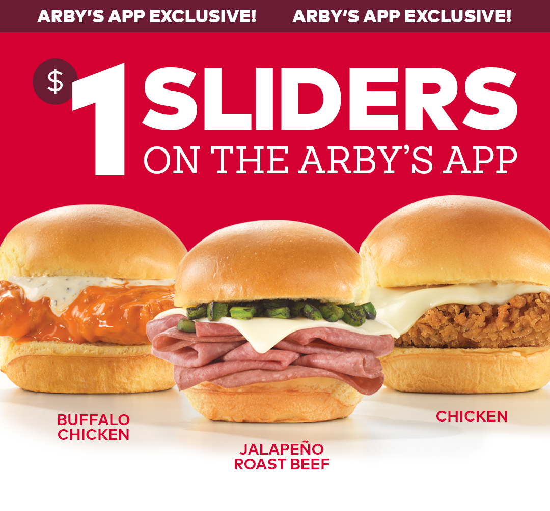 Arby&rsquo;s: $1 Sliders on the Arby&rsquo;s app | Milled