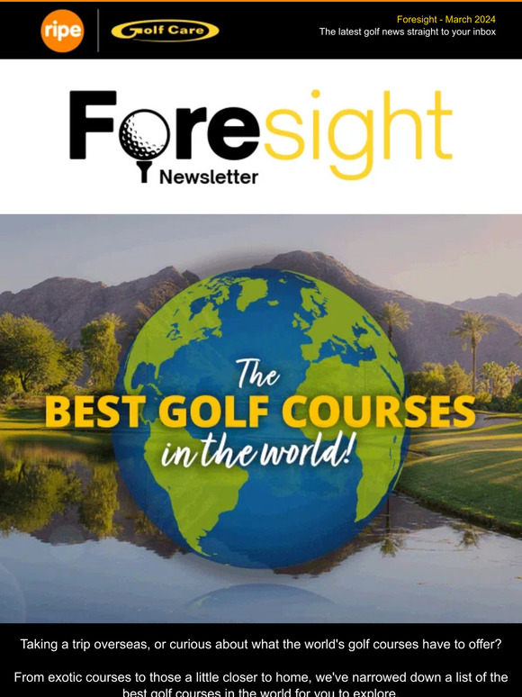 Check out our round up of the best golf courses in the world