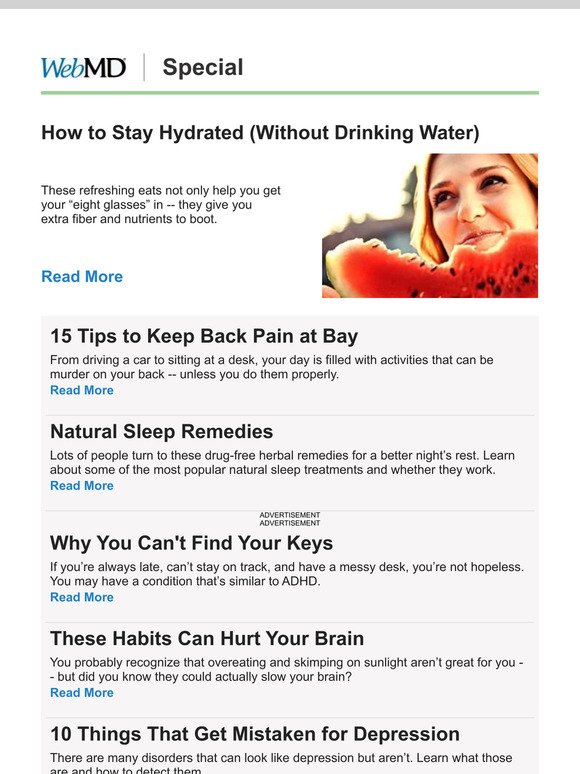 How to Stay Hydrated (Without Drinking Water)