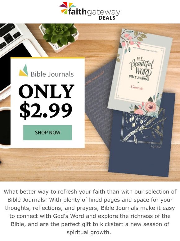 this week only: $2.99 Bible Journals!