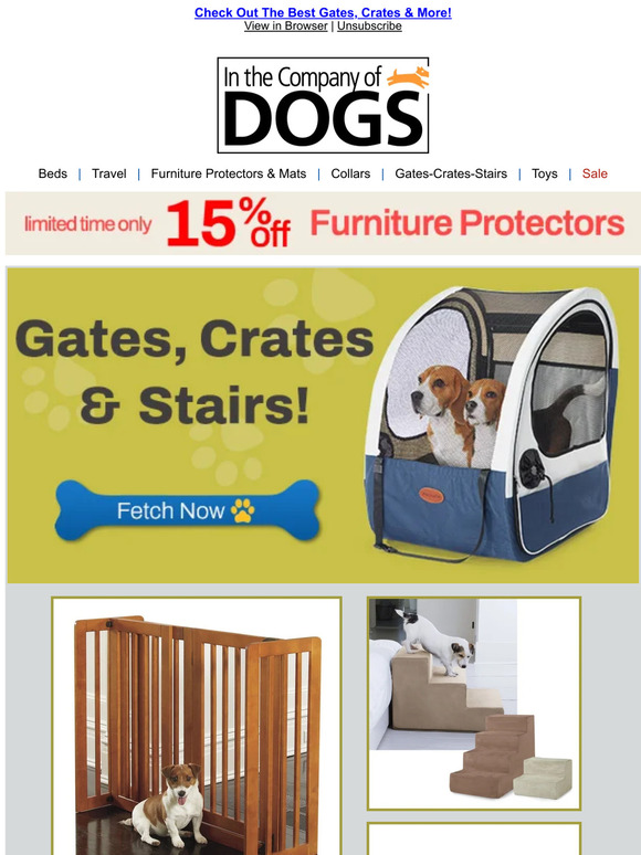 In The Company of Dogs Dog Owners Love Our Gates, Crates & Stairs