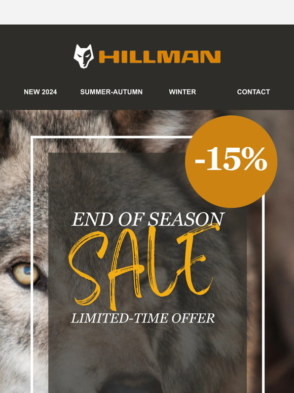 Hillman World: Gear up for the Spring , now with 15% OFF